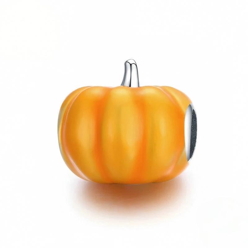 “Pumpkin Glow” S925 Sterling Silver Halloween Pumpkin Bead