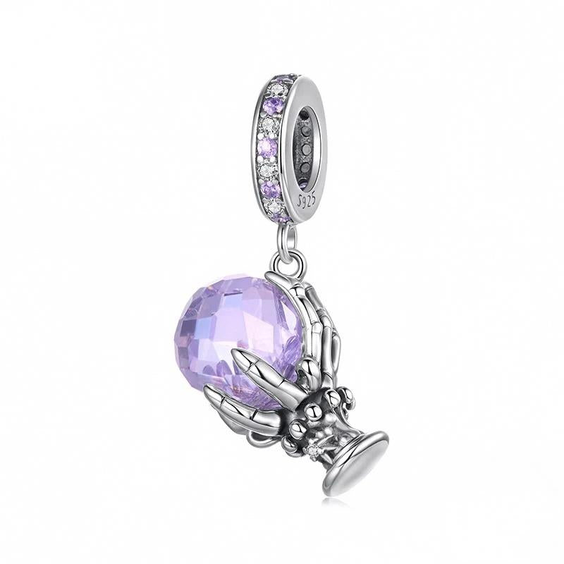 “Crystal Spell” S925 Sterling Silver Halloween Crystal Pendant Bead