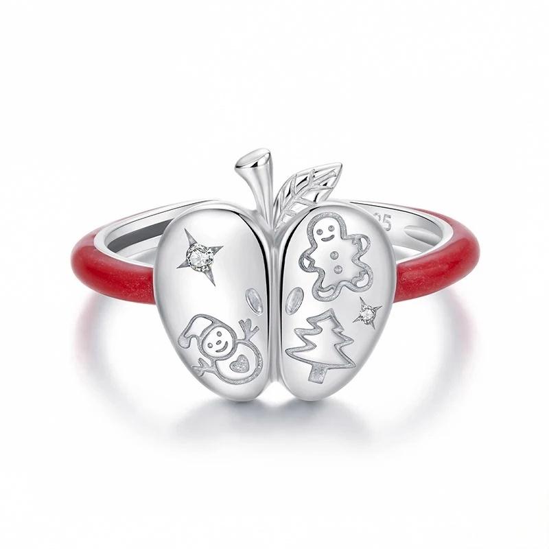 “Apple Muse” S925 Sterling Silver Open Ring