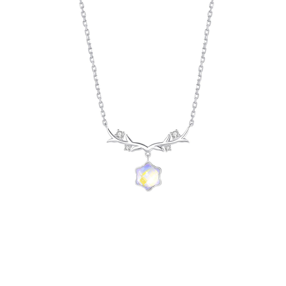 925 Sterling Silver Snowflake Pendant Necklace Winter Jewelry