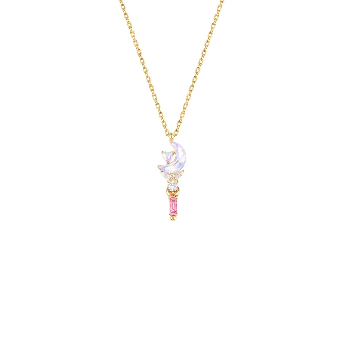 925 Silver Fairy Wand Necklace – Anime-Inspired Magical Pendant