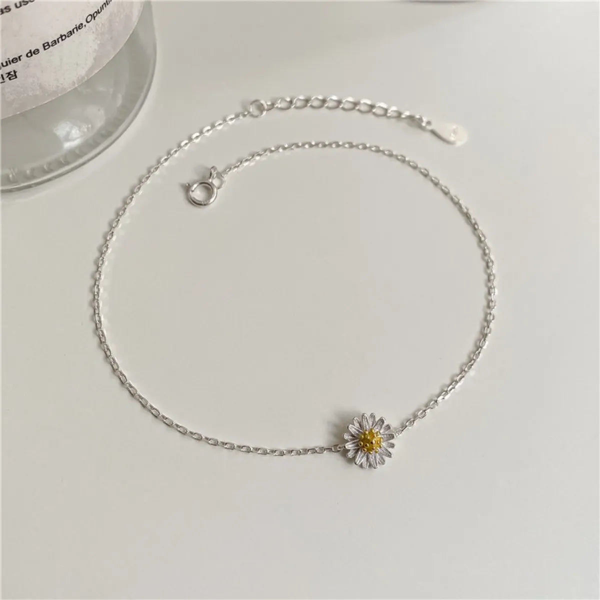 S925 Daisy Delight Jewelry Set – Necklace, Bracelet & Adjustable Ring