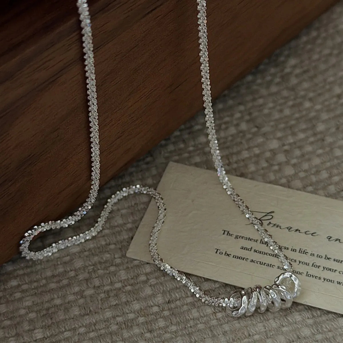 S925 Sterling Silver Six Loop Necklace Adjustable Minimalist Chain Jewelry