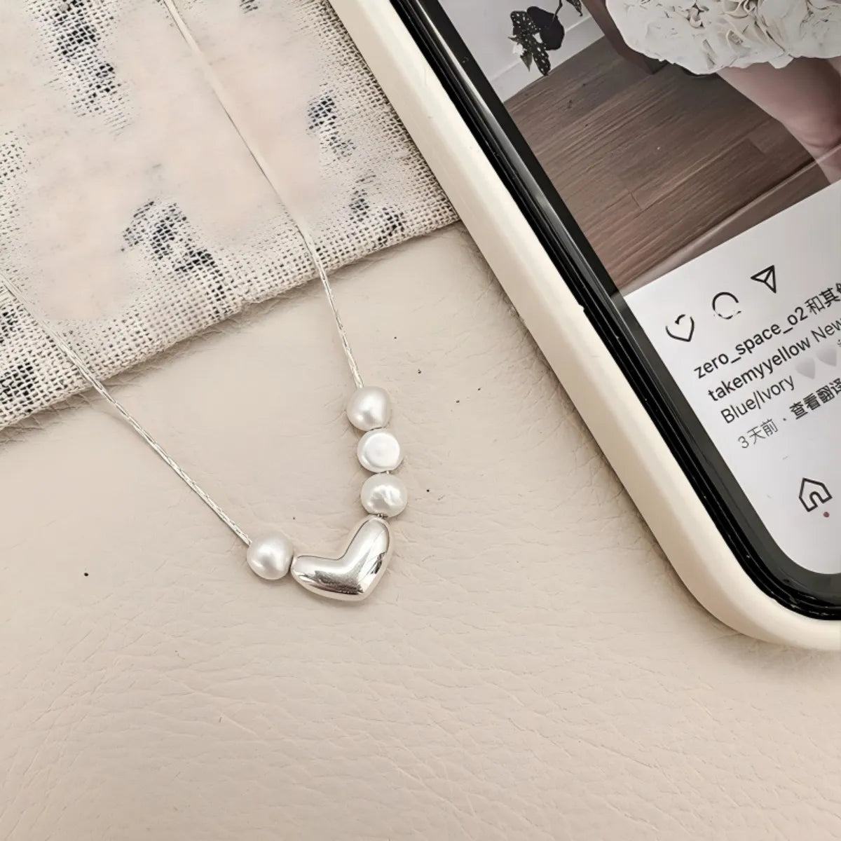 S925 Sterling Silver Natural Pearl Necklace Irregular Pearl Chain Adjustable