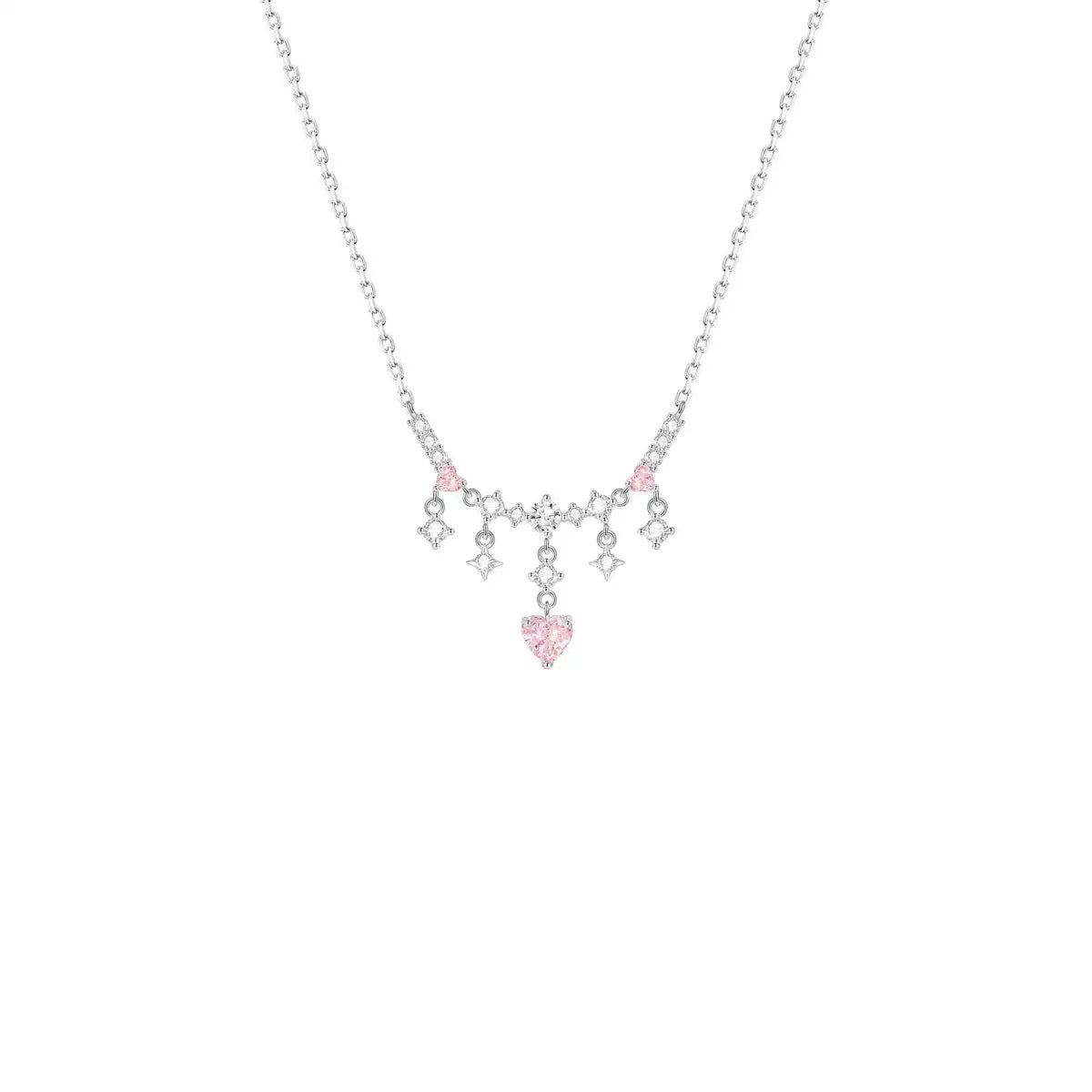 925 Sterling Silver Heart Orbit Necklace – Celestia Orbit