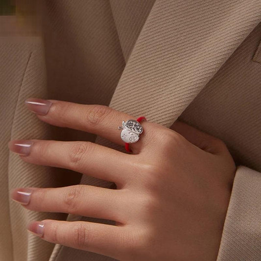 “Apple Muse” S925 Sterling Silver Open Ring