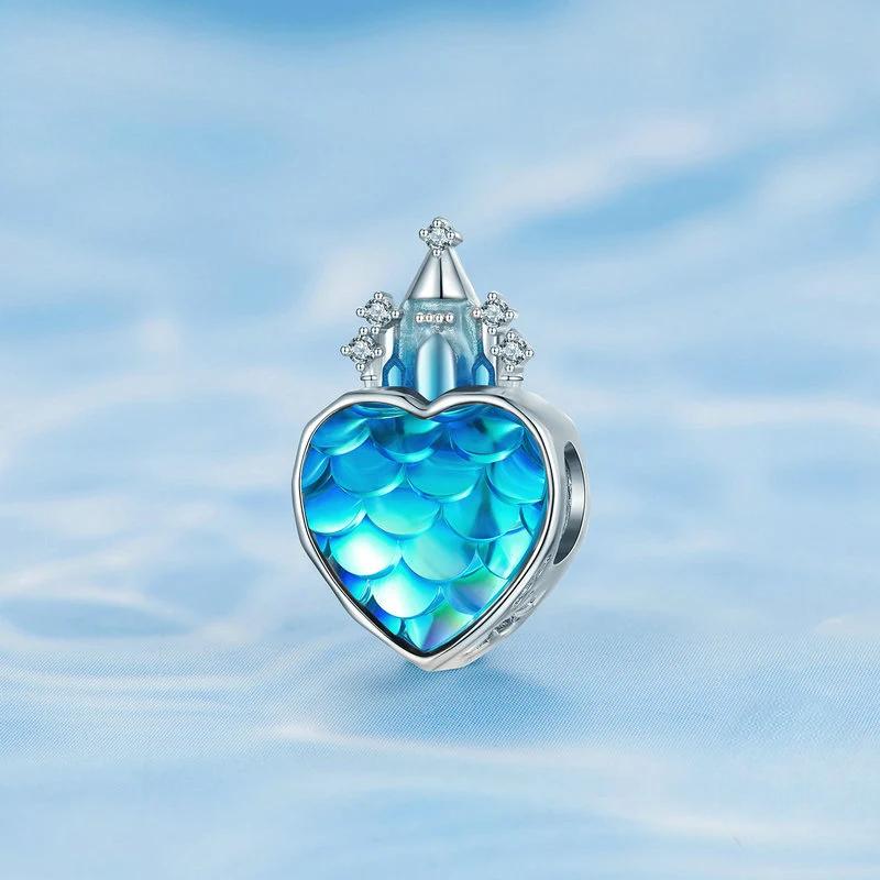“Winter Castle” S925 Sterling Silver Snowflake Castle Charm Bead