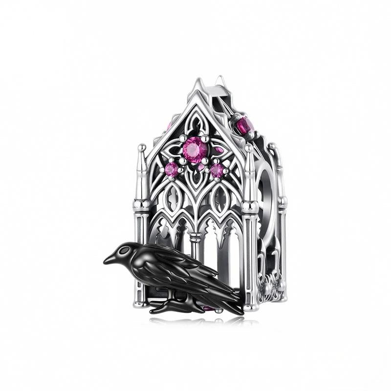“Raven Castle” S925 Sterling Silver Gothic Halloween Bead