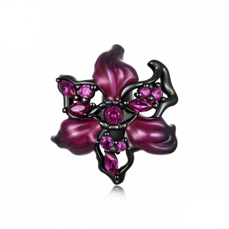 “Demon Bloom” S925 Sterling Silver Gothic Evil Eye Flower Bead
