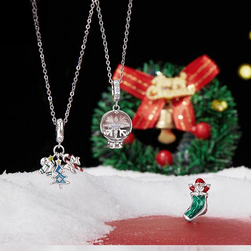 “Holiday Charm Parade” S925 Sterling Silver Christmas Charm Beads