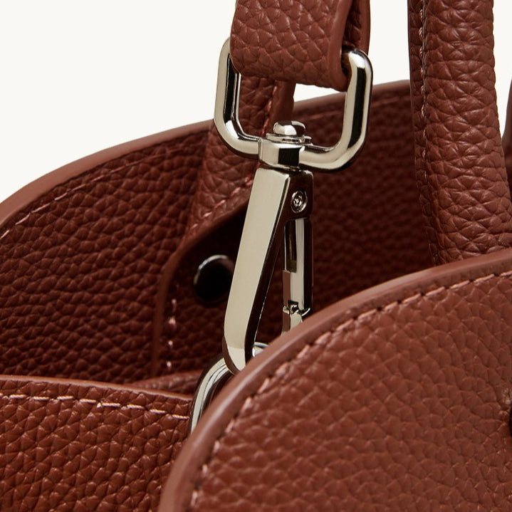 Women's Pebbled Cowhide Paneled Doctor-Style Work Bag
