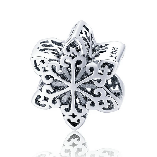 “Snowflake Collection” S925 Sterling Silver Winter Charm Bead
