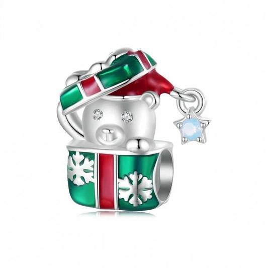 “Christmas Whimsy” S925 Sterling Silver Christmas Charm Bead