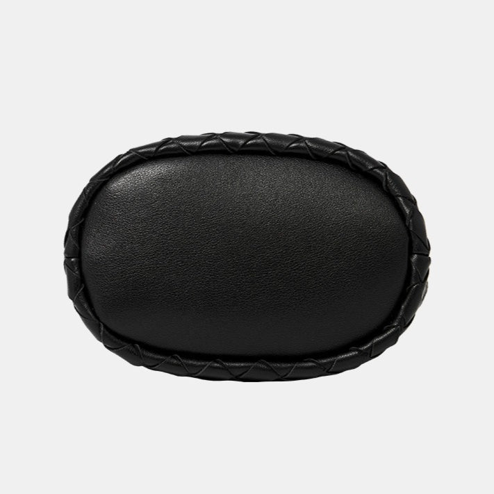 Women's Hand-Woven Sheepskin Bucket Crossbody Bag