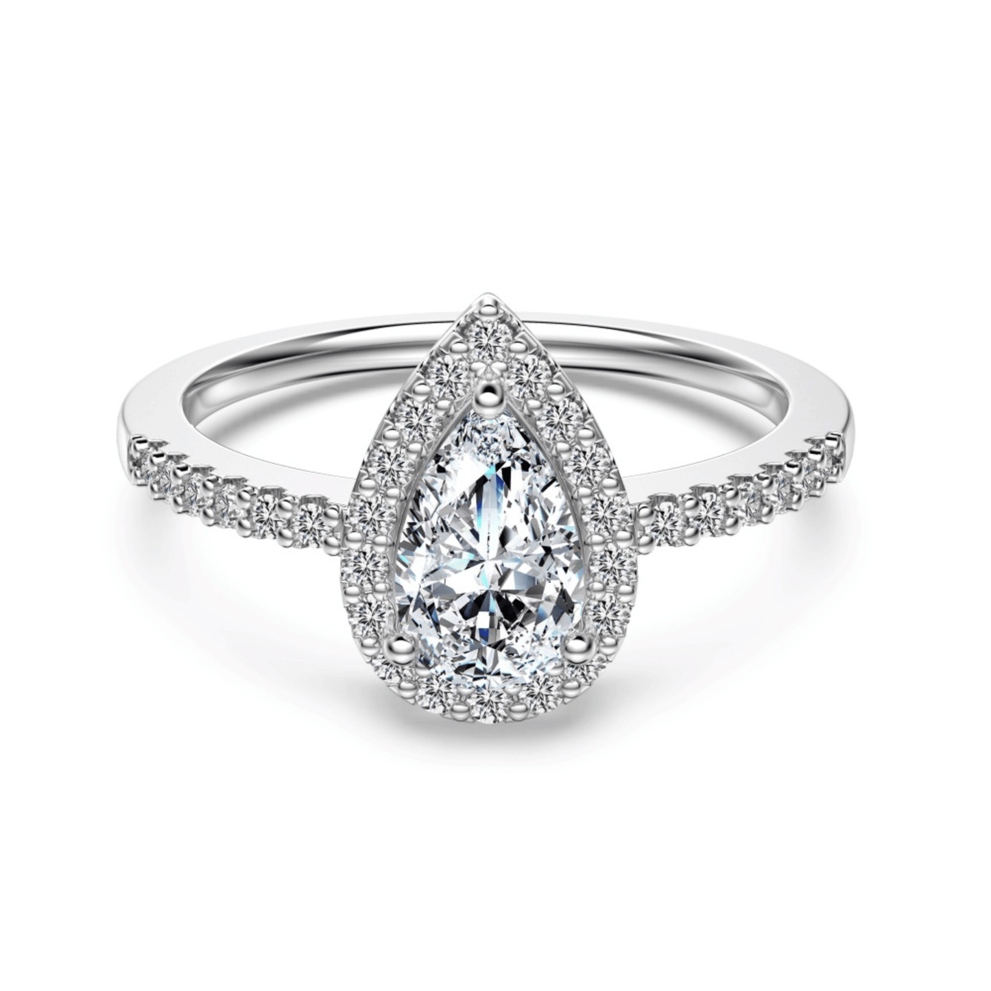 925 Sterling Silver Moissanite Tear Drop Jewelry Set – Lumière Drop