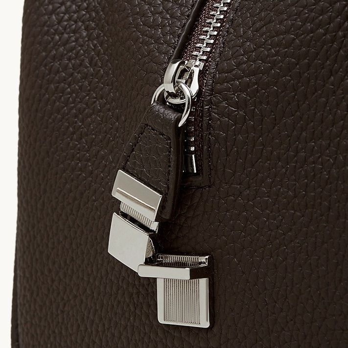 Women's Pebbled Cowhide East-West Bowling Tote Bag