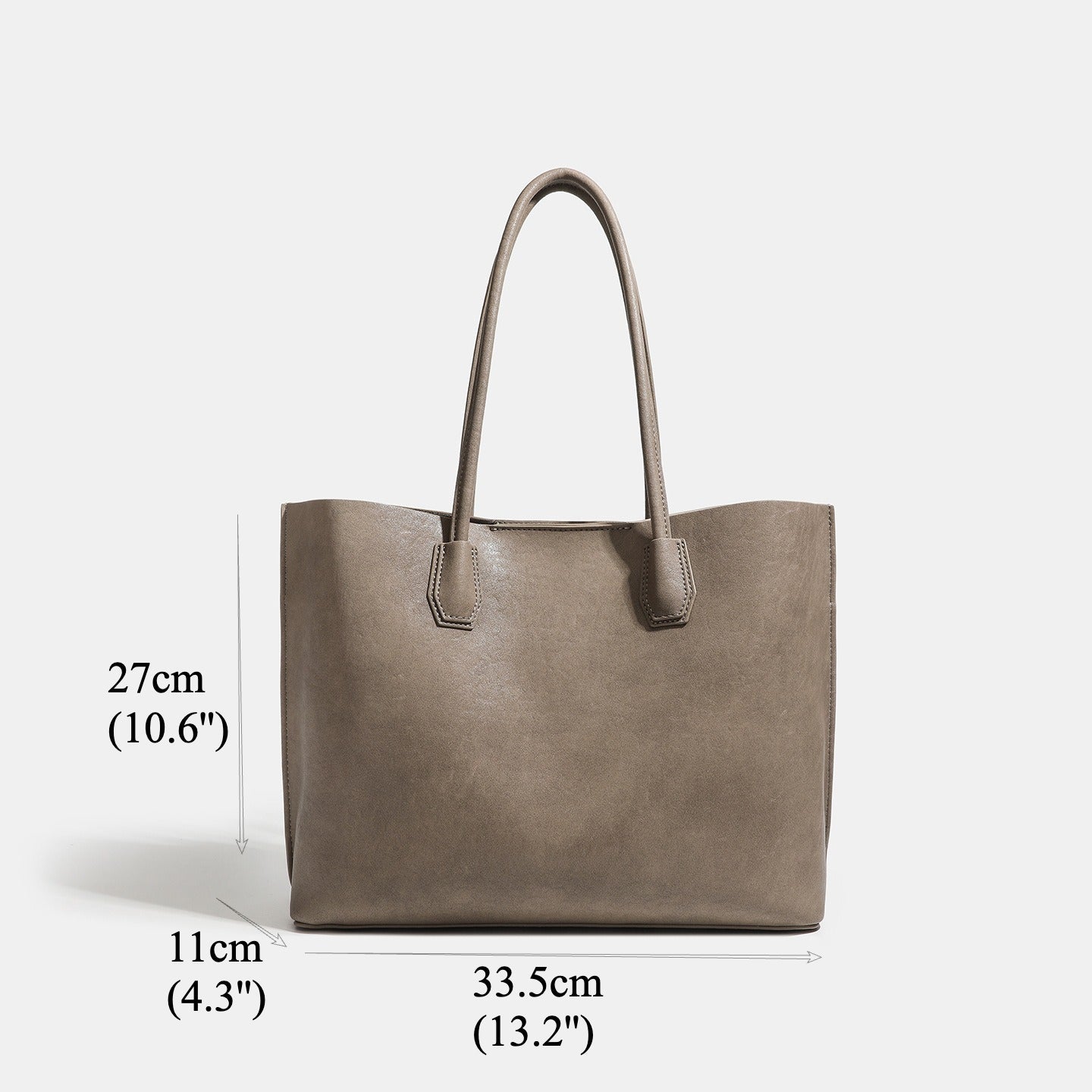 Women's Soft Cowhide Double-Compartment Slouch Tote