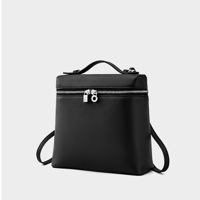 Women's Genuine Leather Minimalist Small Backpack