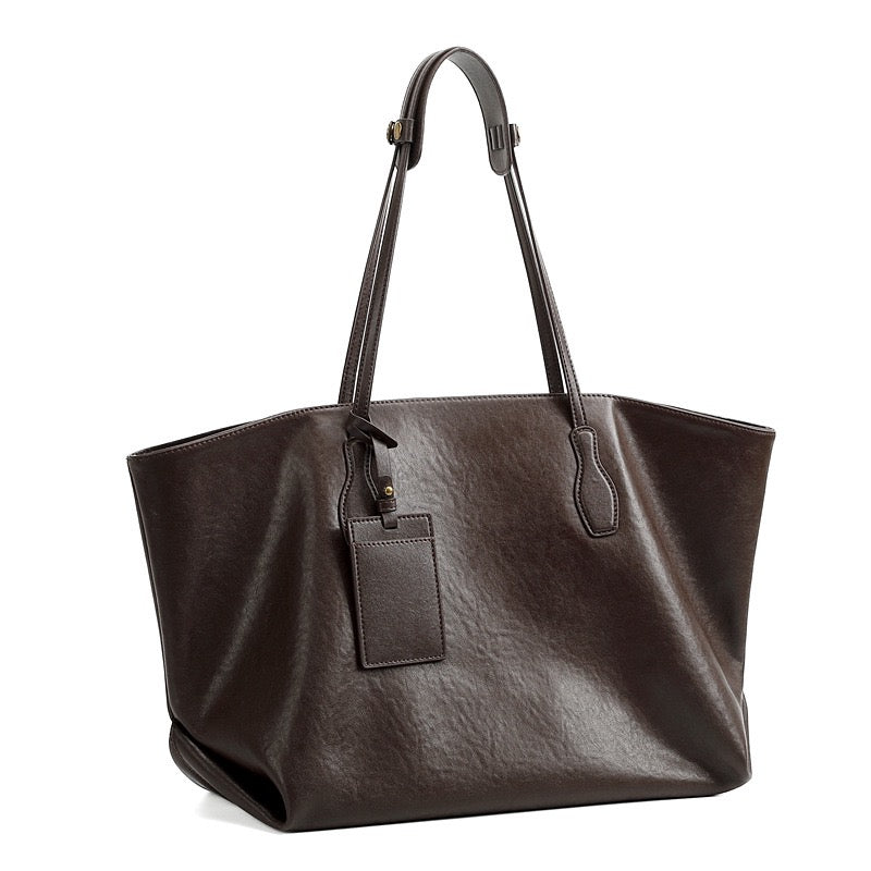 Women's Genuine Leather Extra Large Vintage Carryall Tote