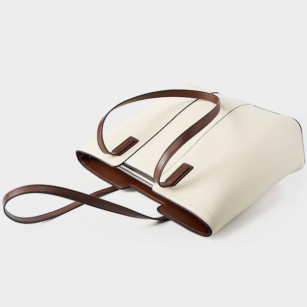 Women's Genuine Leather Large Capacity Tote Shoulder Bag