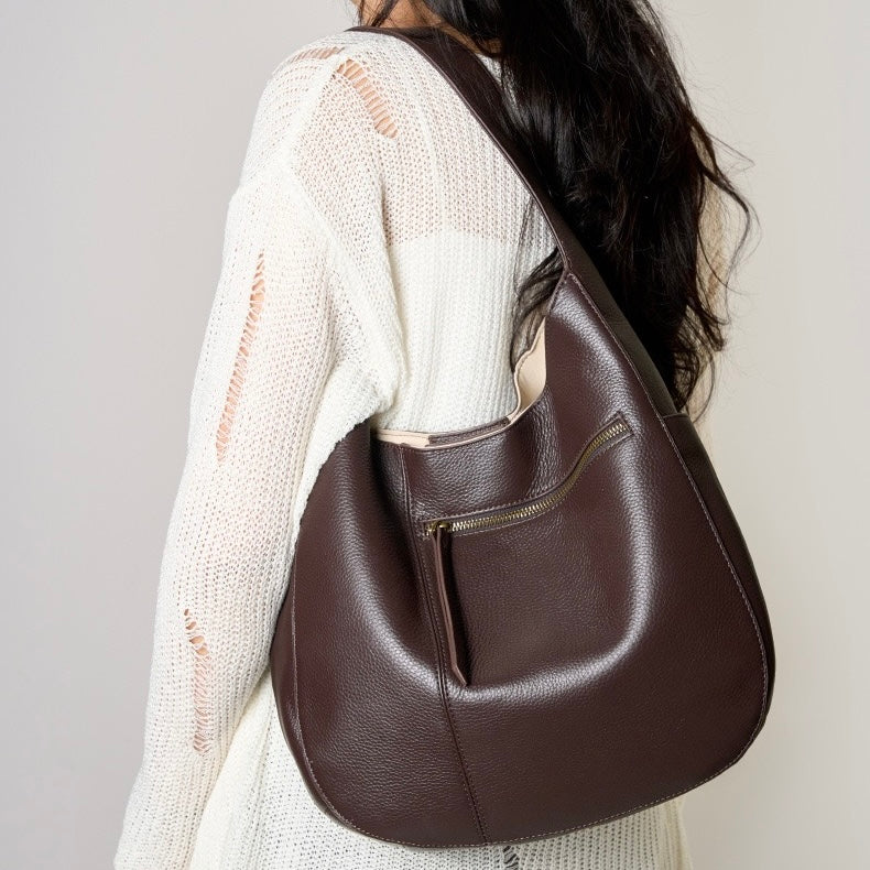 Women's Genuine Leather Large Capacity Everyday Tote Bag