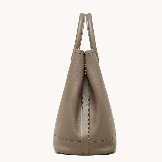 Women's Full-Grain Cowhide Structured Work Satchel