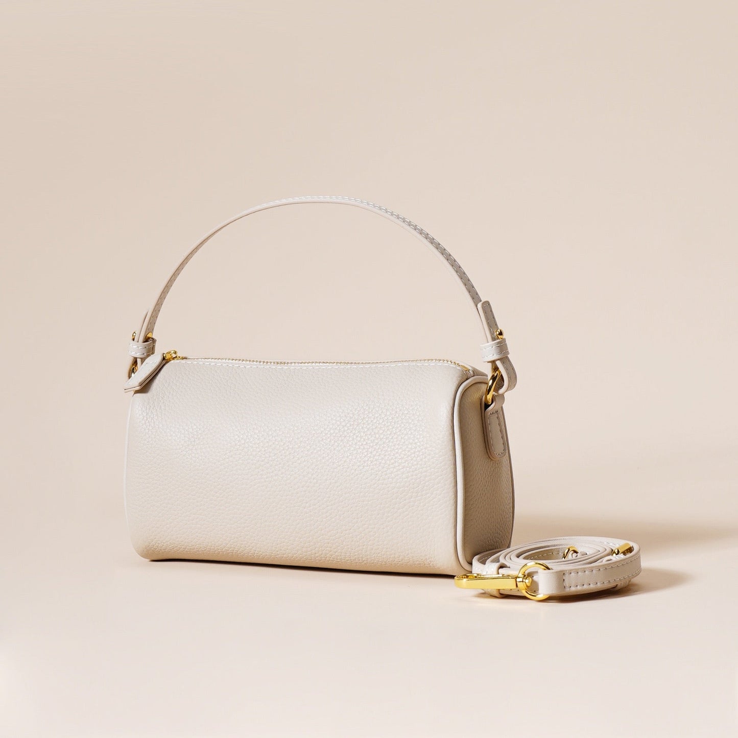Women's Genuine Leather Quilted Crossbody Clutch Bag with Chain Strap