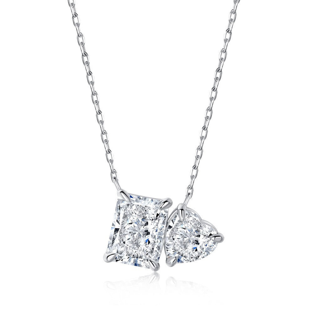 S925 Sterling Silver Perfume Bottle Necklace – Crystal Dewdrop with 8A CZ