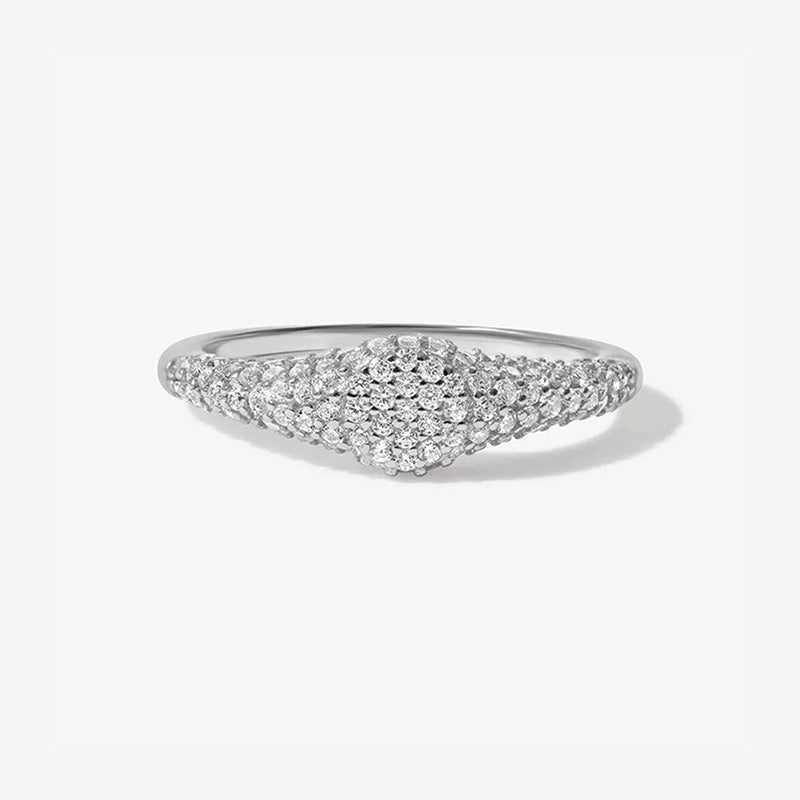 “Lumiere Halo” S925 Sterling Silver Minimalist Zircon Ring