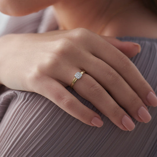 “Square Radiance” S925 Sterling Silver Open Adjustable Square Zircon Ring