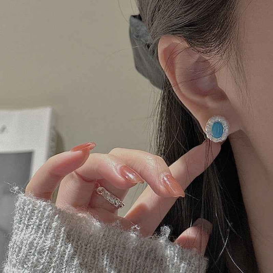925 Sterling Silver Turquoise Stud Earrings – Vintage Turquoise