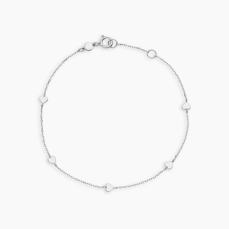 “Heart Muse” S925 Sterling Silver Minimalist Heart Bracelet