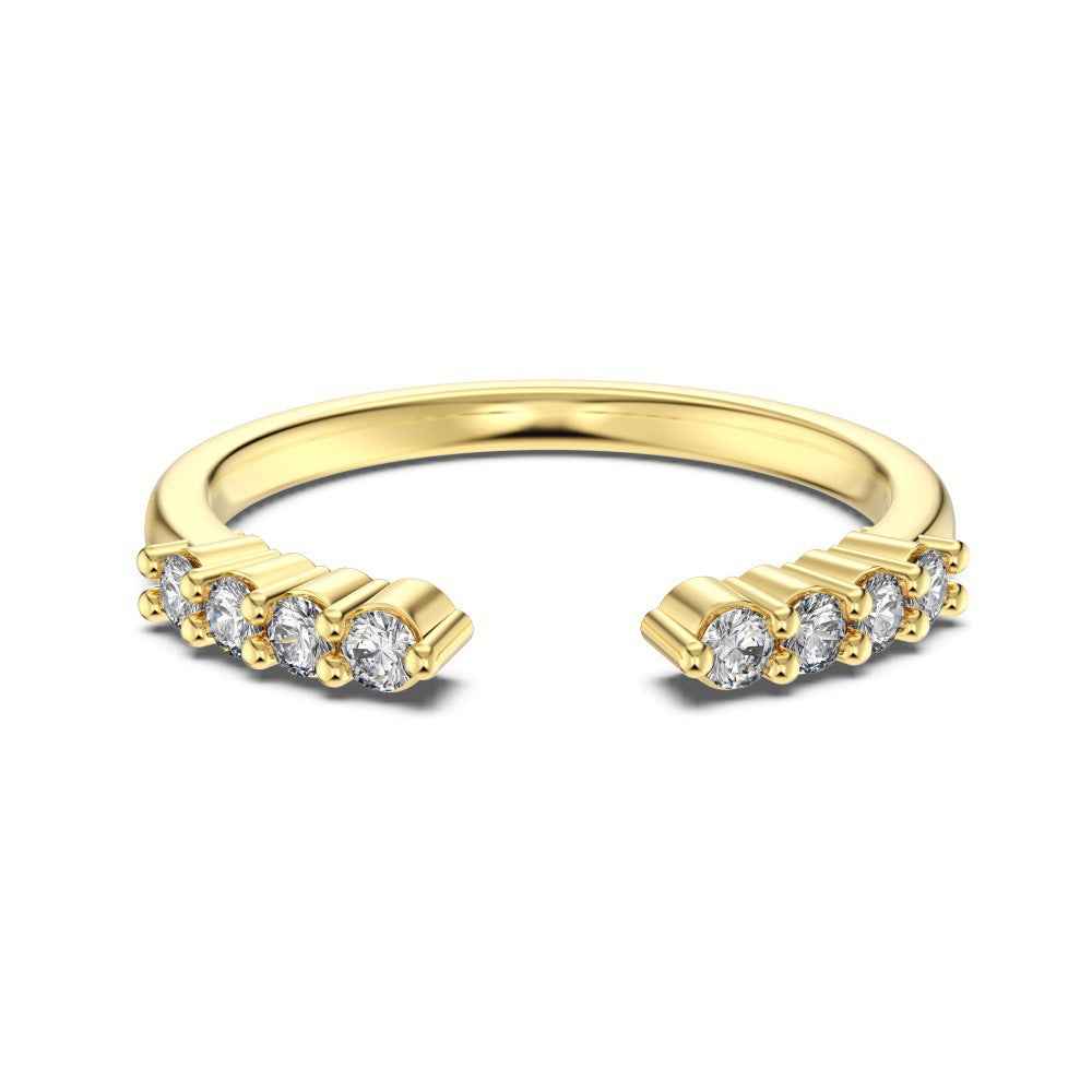 S925 Sterling Silver Marquise CZ Stacking Ring Set Adjustable