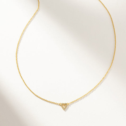 “Heartline” S925 Sterling Silver Minimalist Heart Necklace
