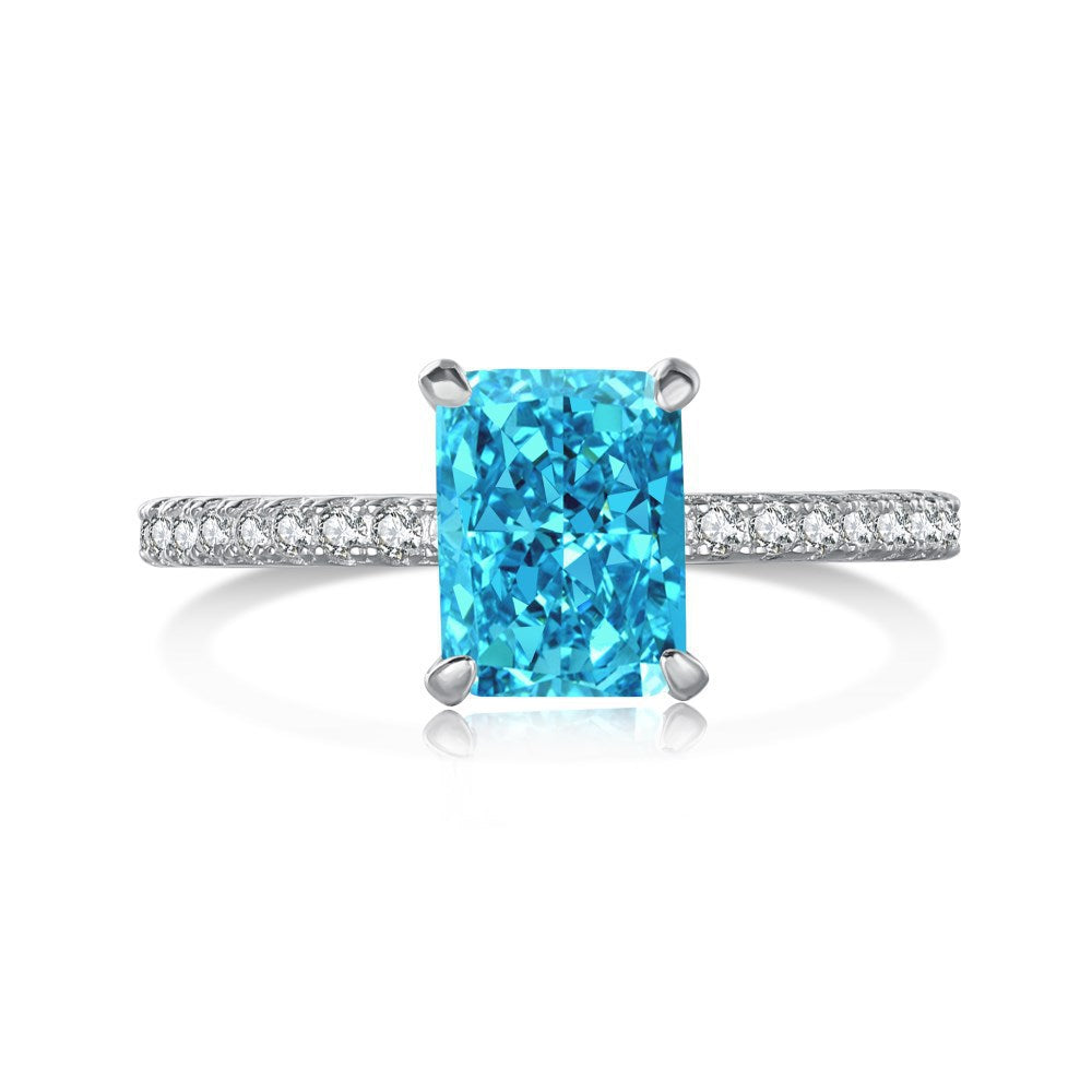 “Crystal Bloom” S925 Sterling Silver 3-Piece Zircon Wedding Jewelry Set