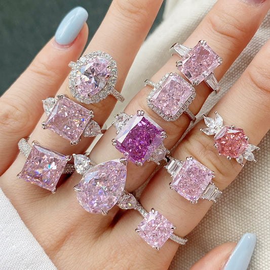 “Frosted Bloom” S925 Sterling Silver Ice-Cut Zircon Ring