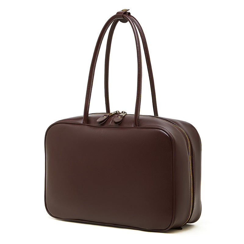 Women's Smooth Full-Grain Cowhide Boxy Work Bag