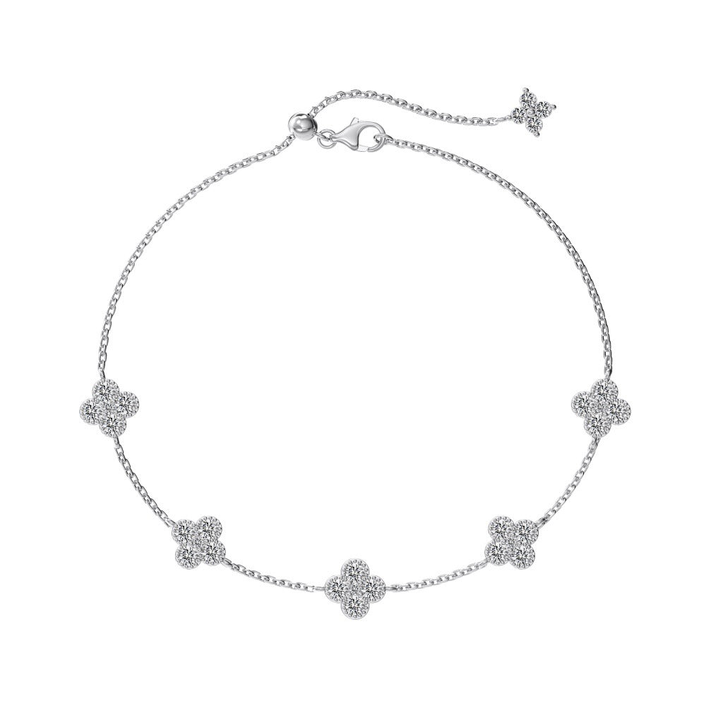 925 Sterling Silver Five Clover Bracelet – Lumi Clover