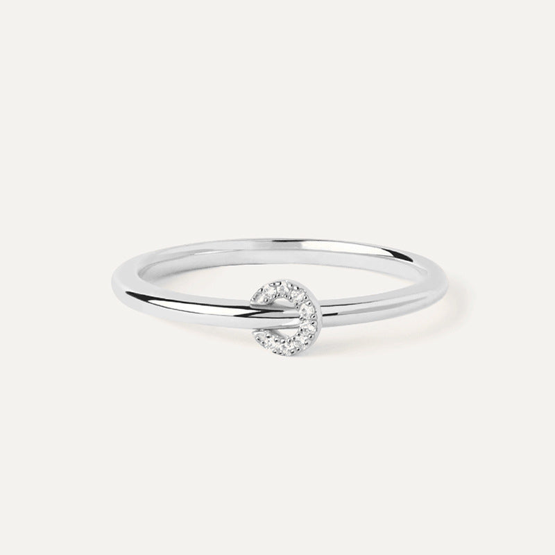 “Luxe Loop” S925 Sterling Silver Zircon Circle Ring