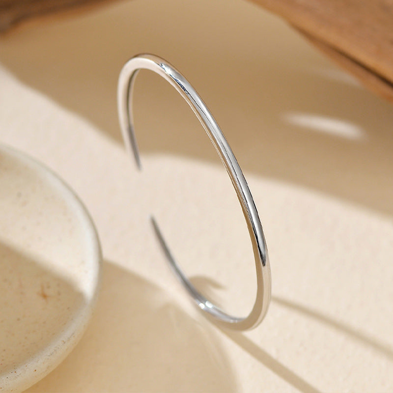 “Pure Orbit” S925 Sterling Silver Open Cuff Bracelet