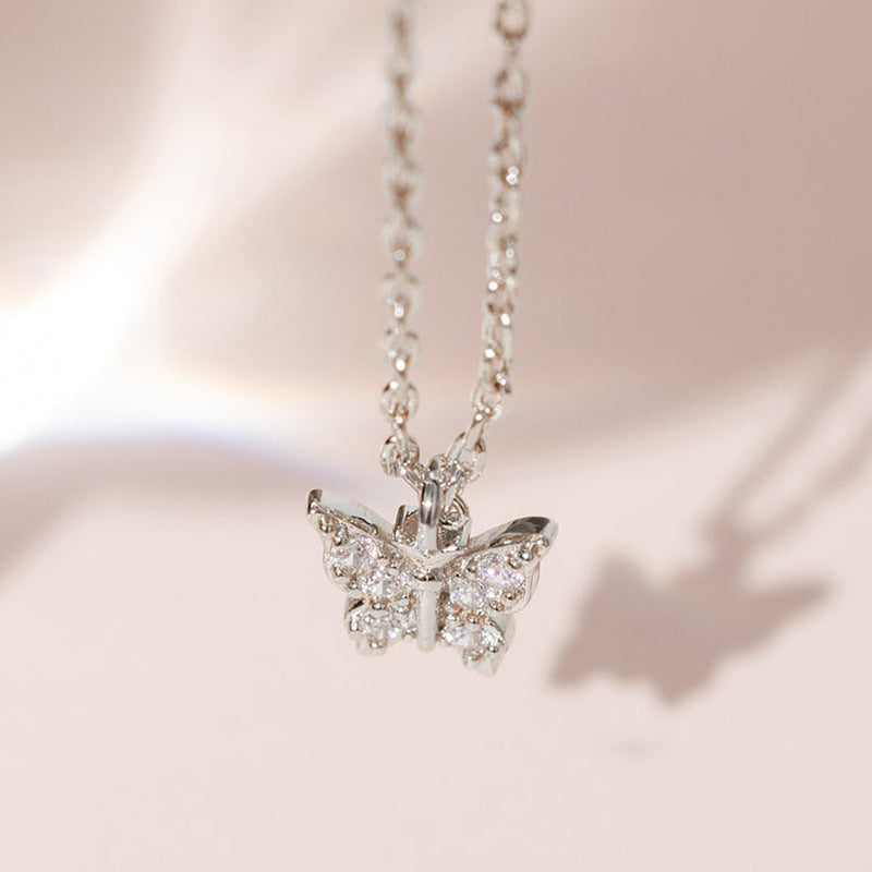“Butterfly Muse” S925 Sterling Silver Butterfly Necklace