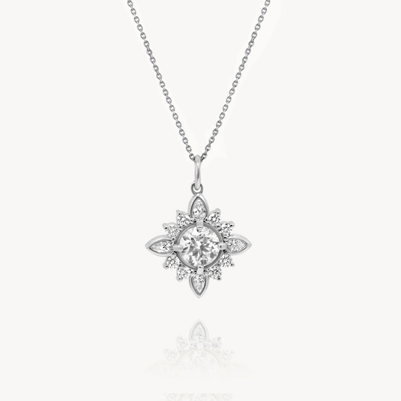 “Stellar Muse” S925 Sterling Silver Vintage Star Pendant Necklace