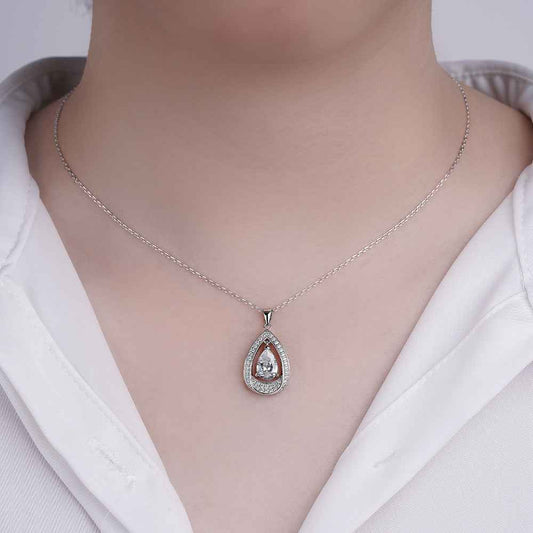 925 Sterling Silver Teardrop Zircon Jewelry Set – Teardrop Radiance