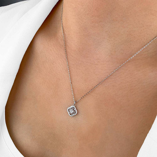 “Clover Eclat” S925 Sterling Silver Zircon Four-Leaf Clover Necklace