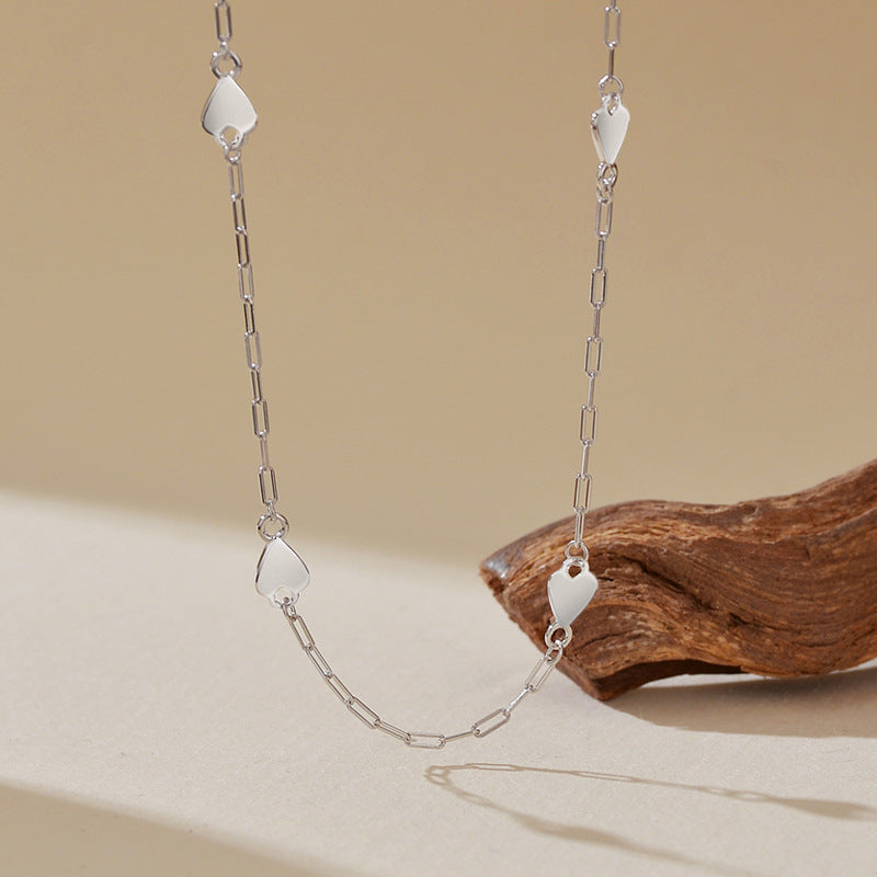 “Pure Heart” S925 Sterling Silver Minimalist Heart Pendant Necklace