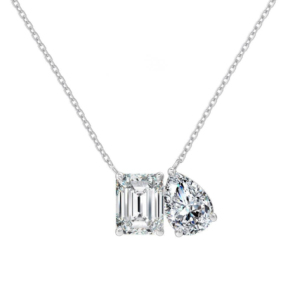 “Moissanite Radiance” S925 Sterling Silver Double-Stone Jewelry Set