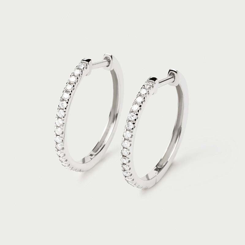 “Halo Minimal” S925 Sterling Silver Geometric Hoop Earrings