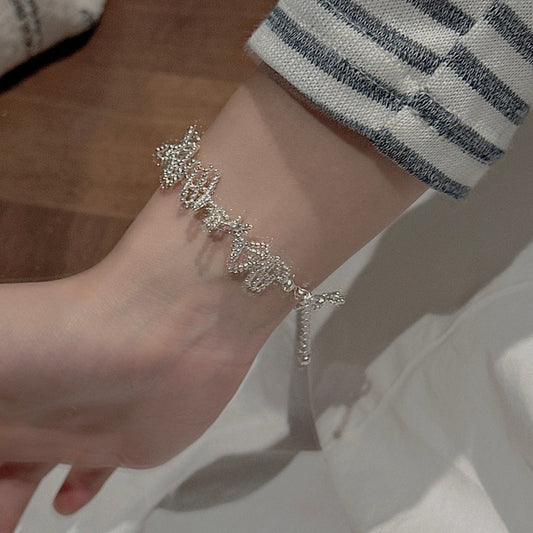 “Waveform” S925 Sterling Silver Irregular Wave Bracelet