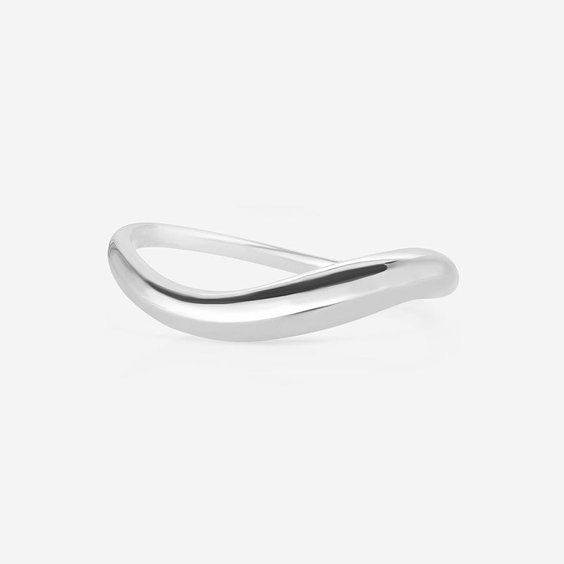 “Orbit Duo” S925 Sterling Silver Geometric Zircon Band Ring