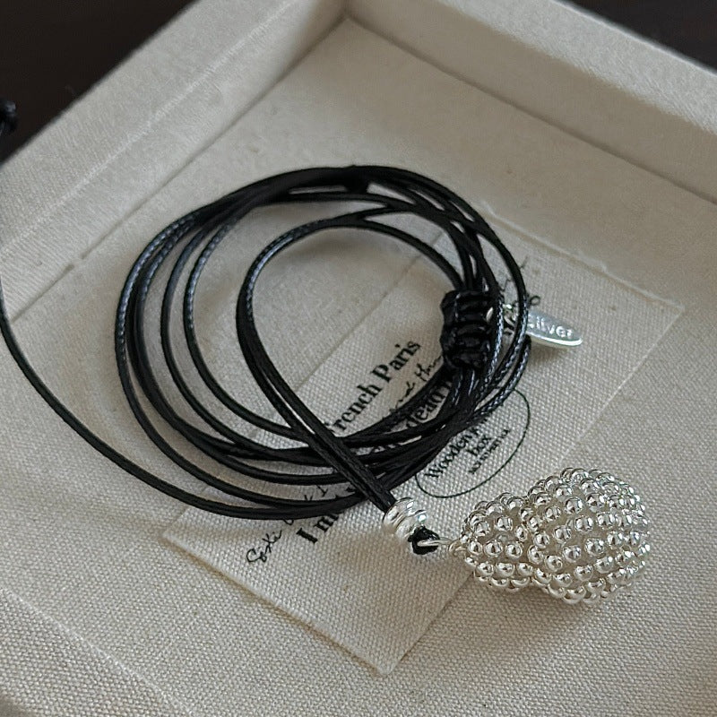 “Lucky Gourd” S925 Sterling Silver Adjustable Long Gourd Necklace